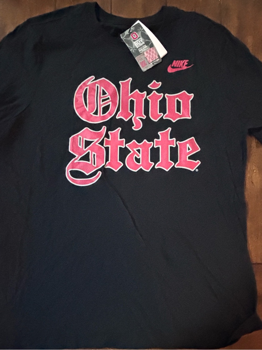 Ohio State Buckeyes Football Nike Old English Black T-Shirt Adult Large NWT